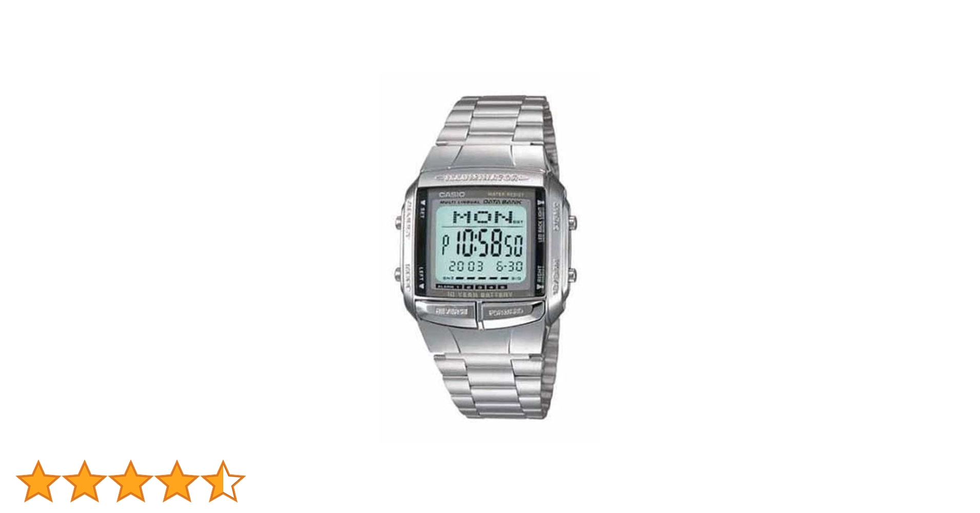 CASIO DATABANK Youth Vintage Silver : Amazon.fr: Mode